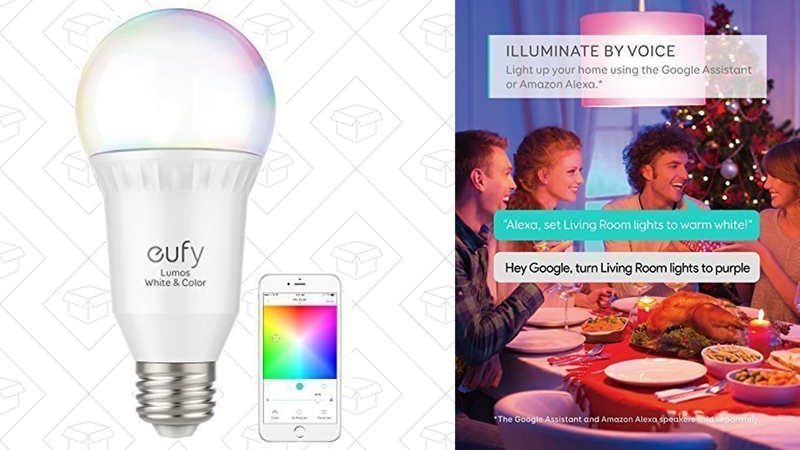 Luz inteligente Eufy blanca y de colores | $30 | Amazon